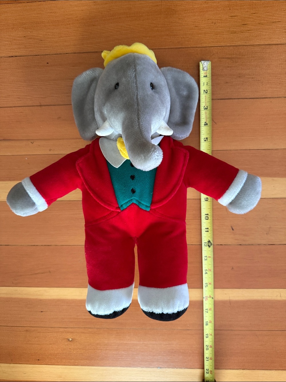 vintage 1988 Gund Babar the Elephant King Plush